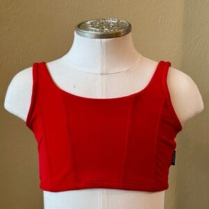 Tiger Friday Red Cropped Tank Top size CM